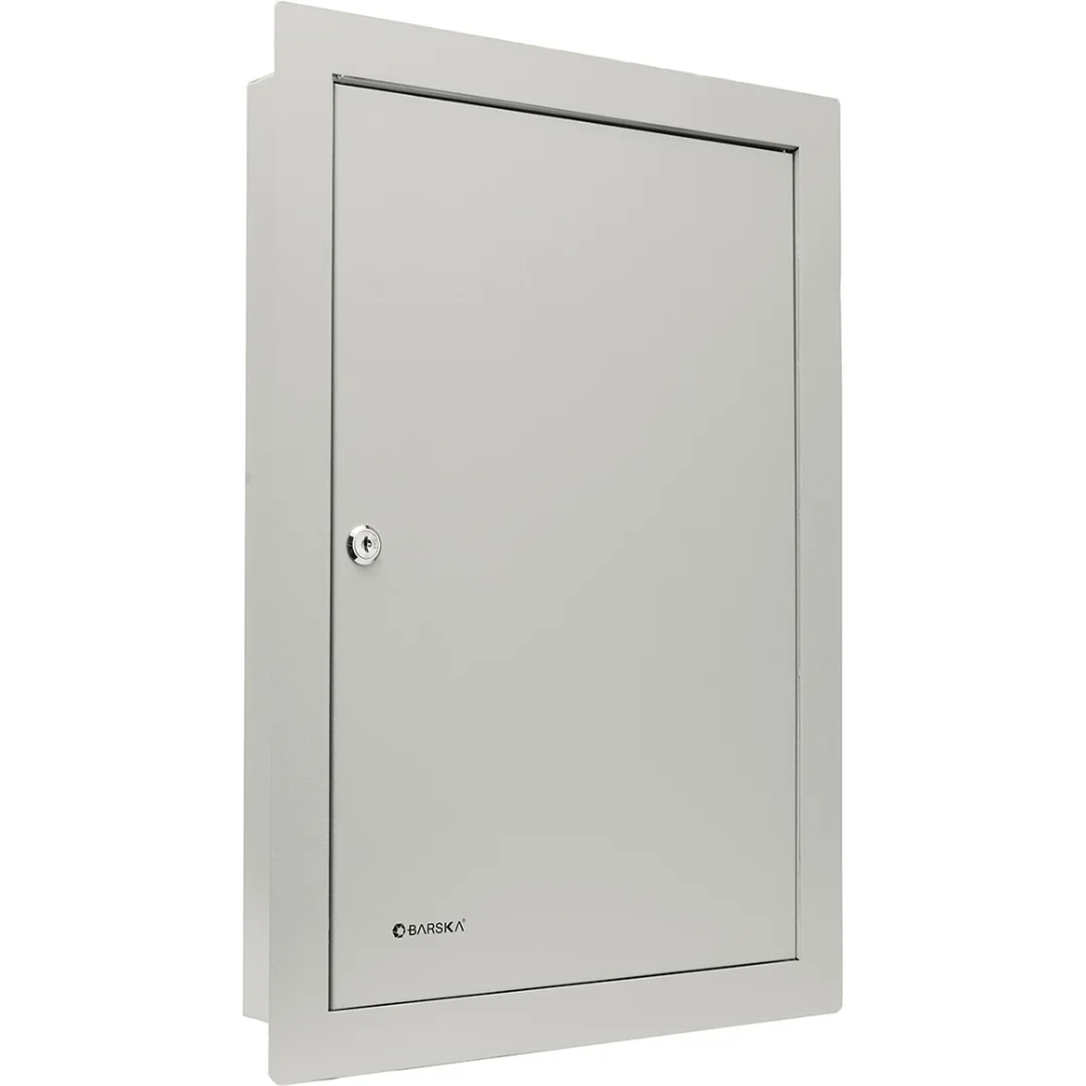 Barska Cb13534 100 Keys Adjustable In Wall Key Cabinet With Flange Gray | Key Lock