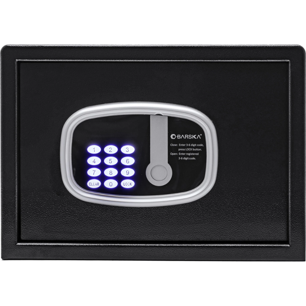 Barska HS13398 Compact Hotel Safe | Key Lock