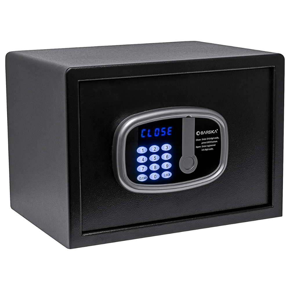 Barska HS13398 Compact Hotel Safe | Key Lock