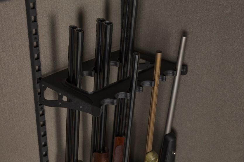 Browning 1878-49 Wide 49-Gun Safe — door-mounted long-gun rack detail