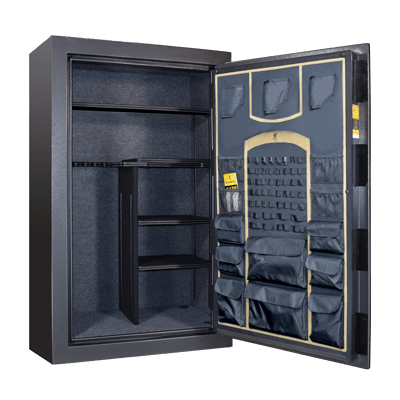 Browning FMJ 42 Full Metal Jacket 42-Gun Safe — adjustable shelves and door organizer