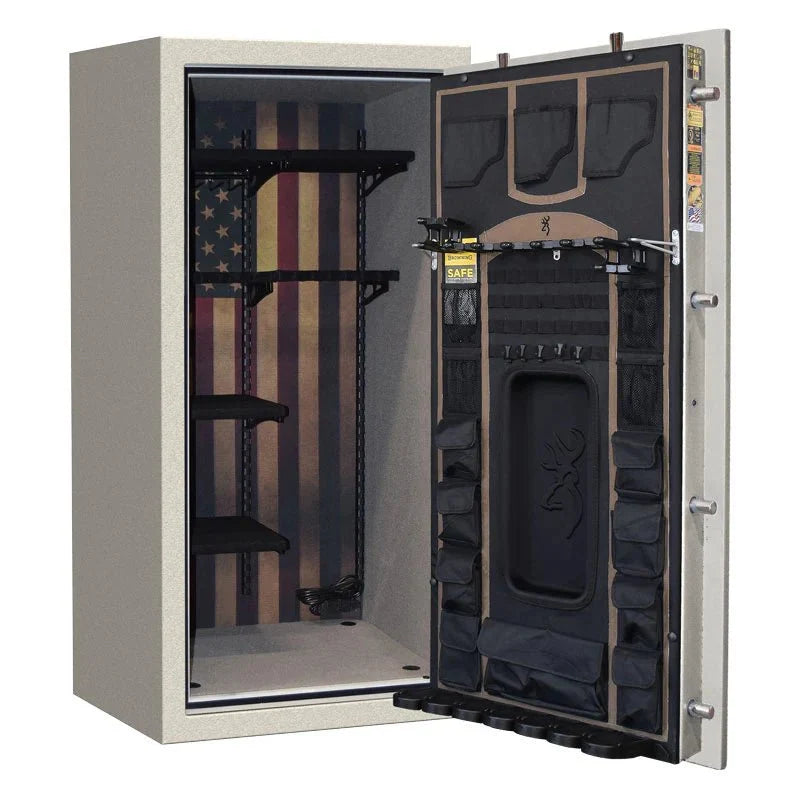 Browning HTR33 Hunter Deluxe 33-Gun Safe — adjustable shelves and door organizer
