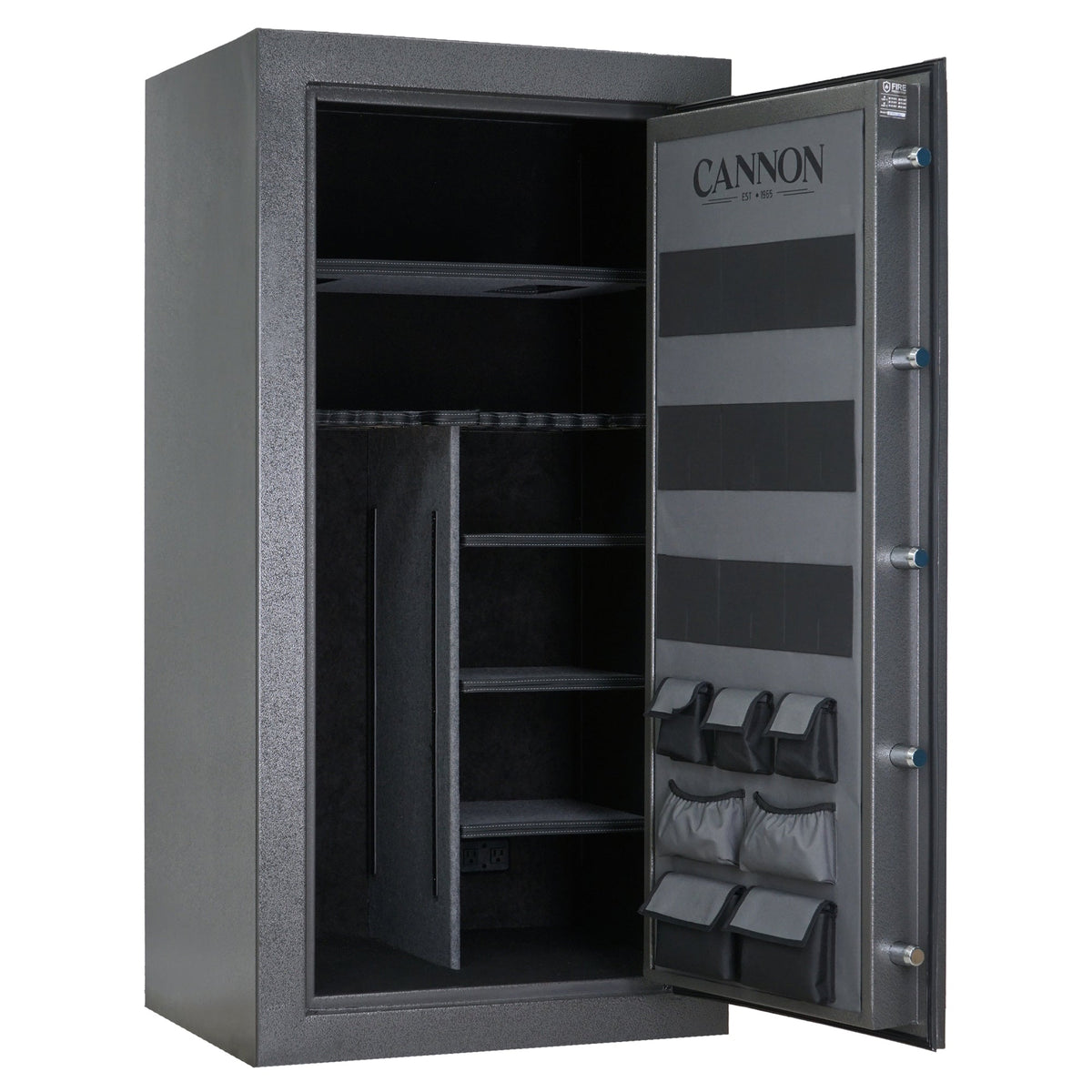 Cannon FD6030-DGPTEB-26-DS — open safe and divided storage layout