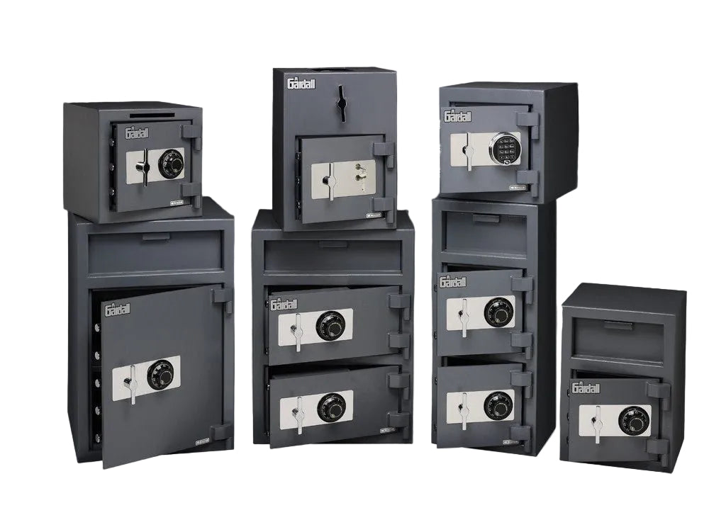 Gardall LCF3214 Commercial Light Duty Depository/Cash Handling Safe | 2 Compartment | Front Drop Door