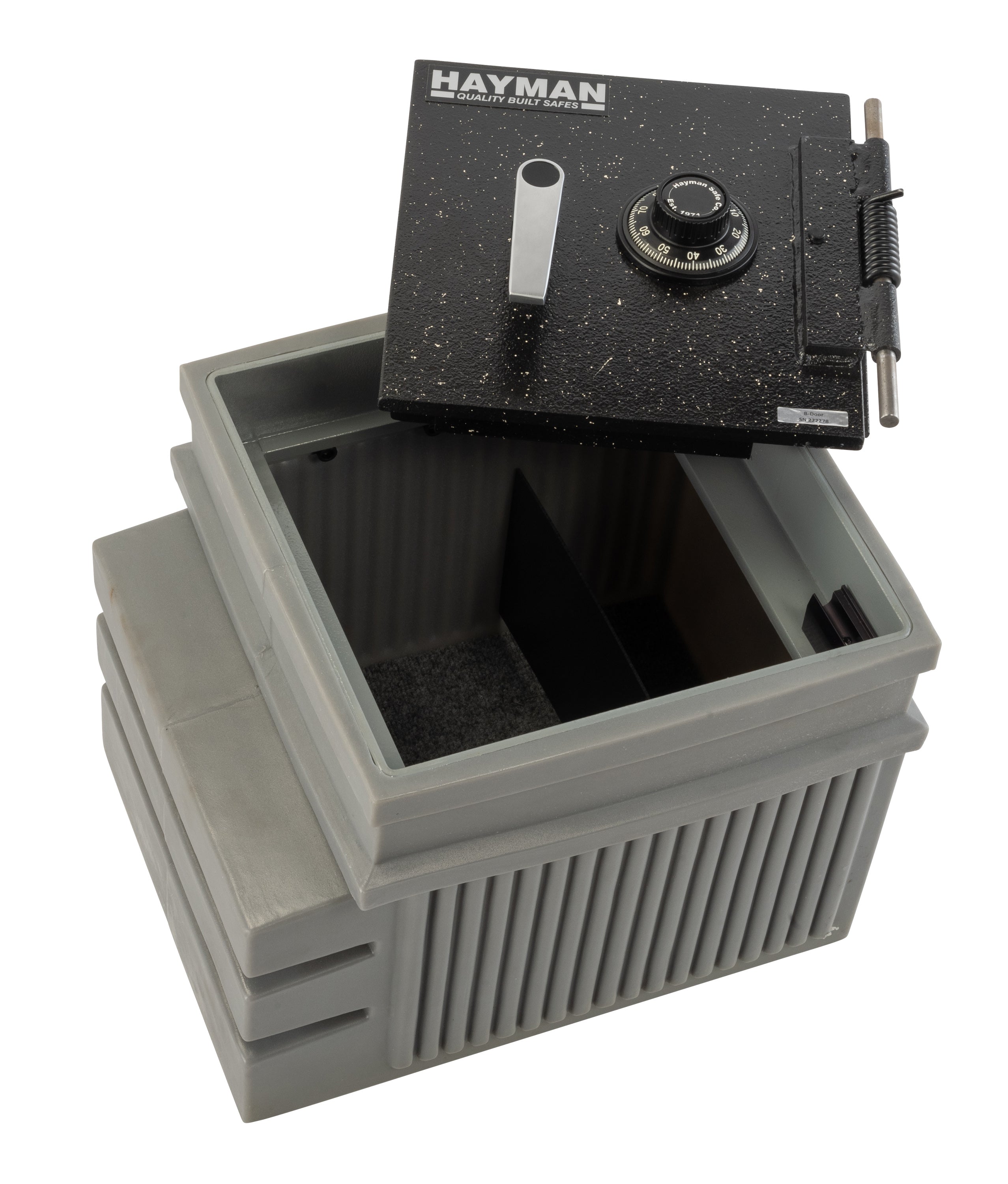 Hayman FS-2300B-C Polyethylene In-Floor Safe | B-Rate | 1/2" Solid Steel Door