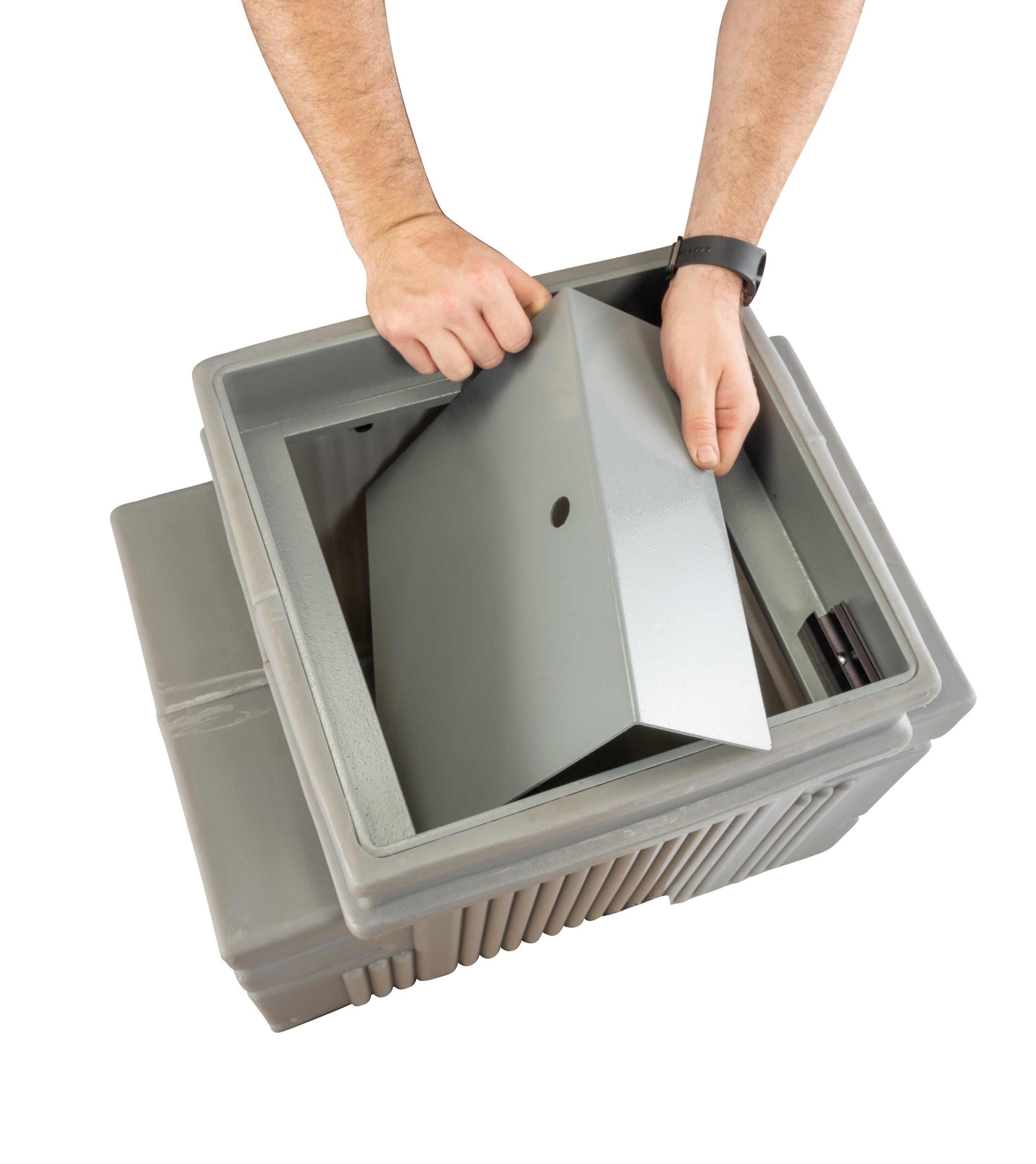 Hayman FS-4000B-C Polyethylene In-Floor Safe | B-Rate | 1/2" Solid Steel Door