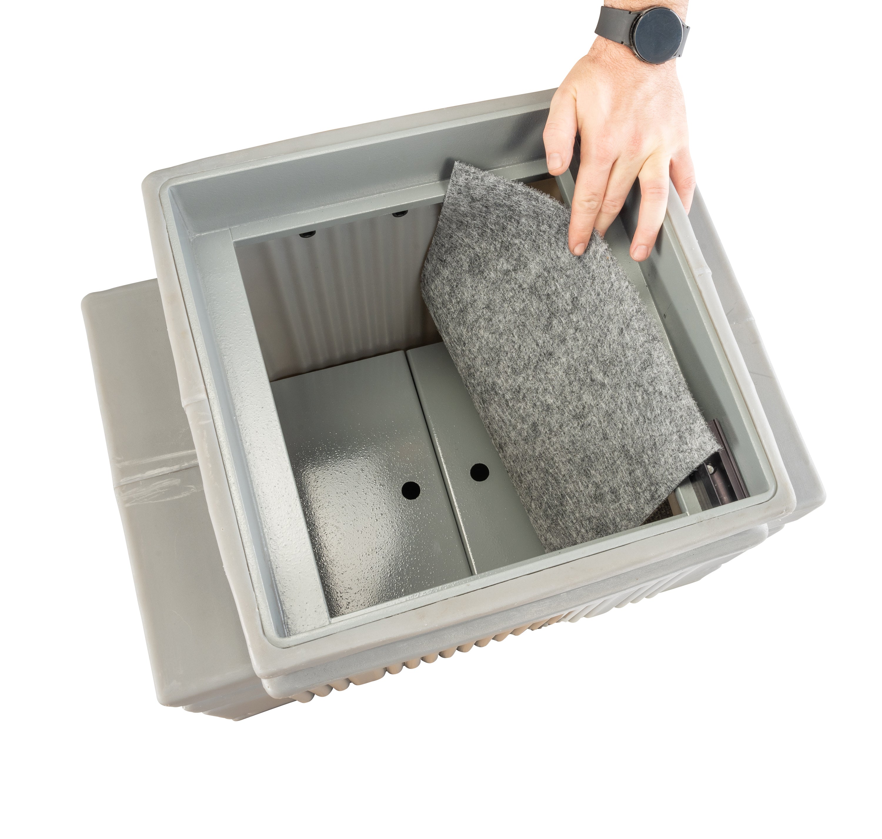 Hayman FS-4000B-C Polyethylene In-Floor Safe | B-Rate | 1/2" Solid Steel Door