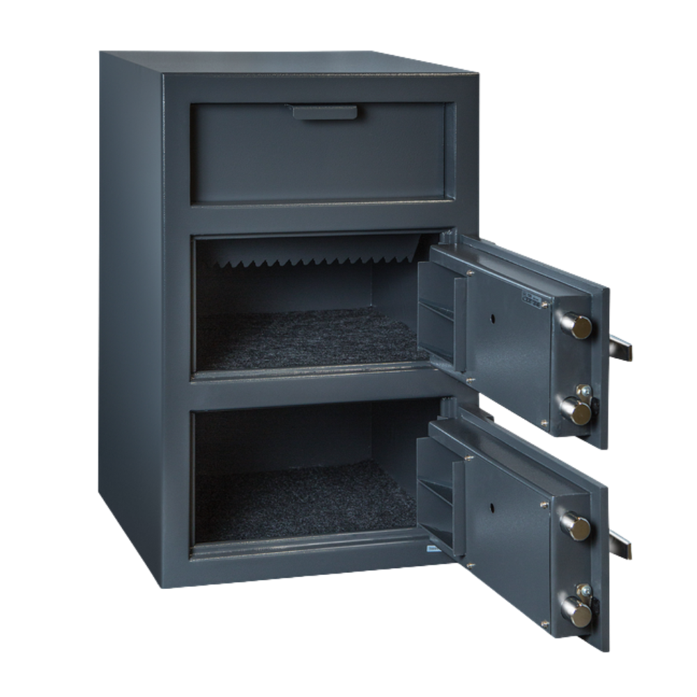 Hollon FDD-3020EE Double Door Depository Safe with Two Electronic Locks