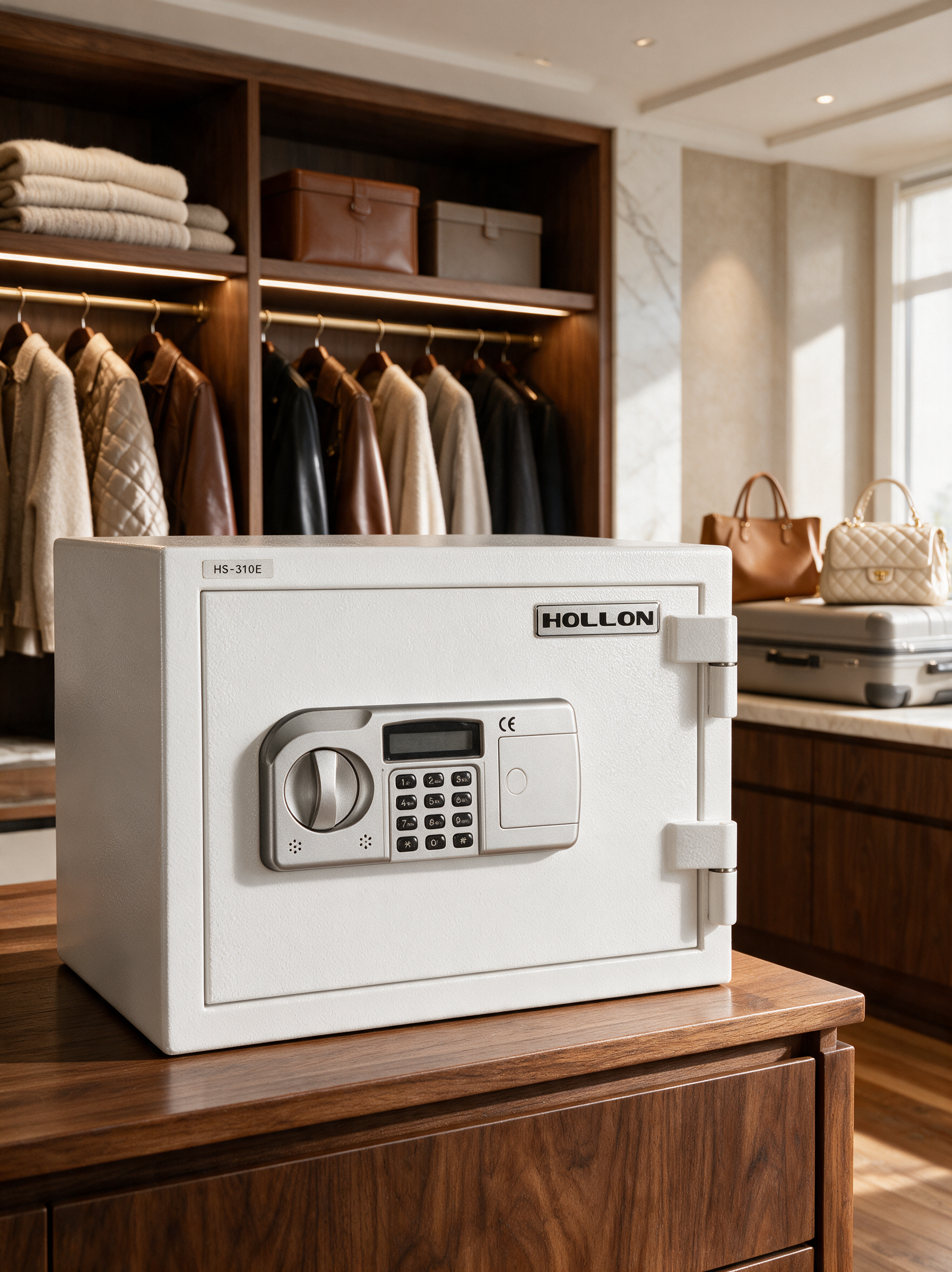 Hollon HS-310E 2 Hour Fireproof Home Safe with Electronic Lock | 0.53 Cubic Feet