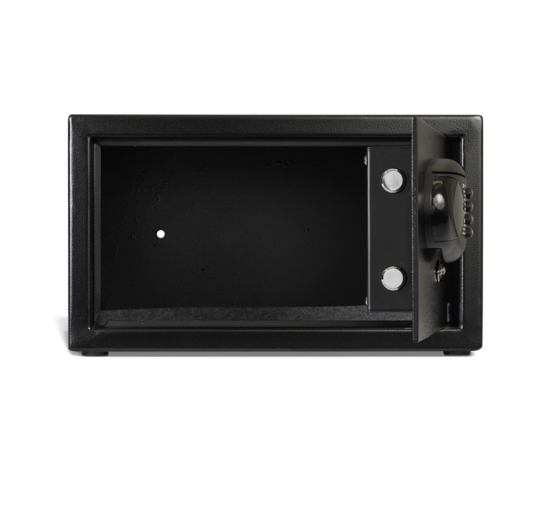 AMSEC IRC916E Hotel & Residential In-Room Electronic Safe Door Open 90 Degrees Empty