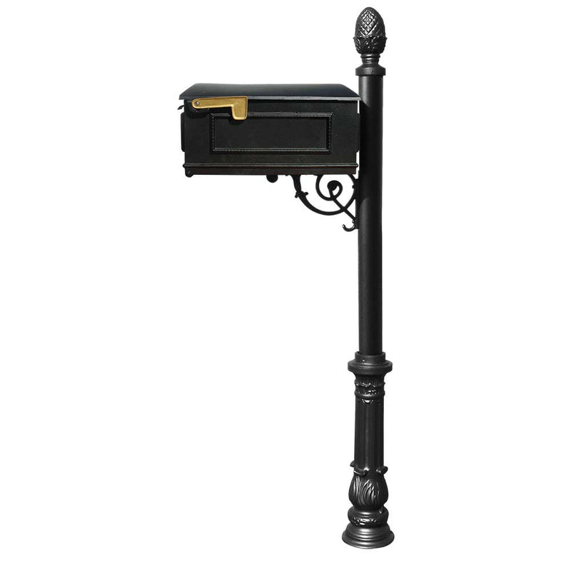 Qualarc LM-703-LPST-BL Lewiston Mailbox With Post