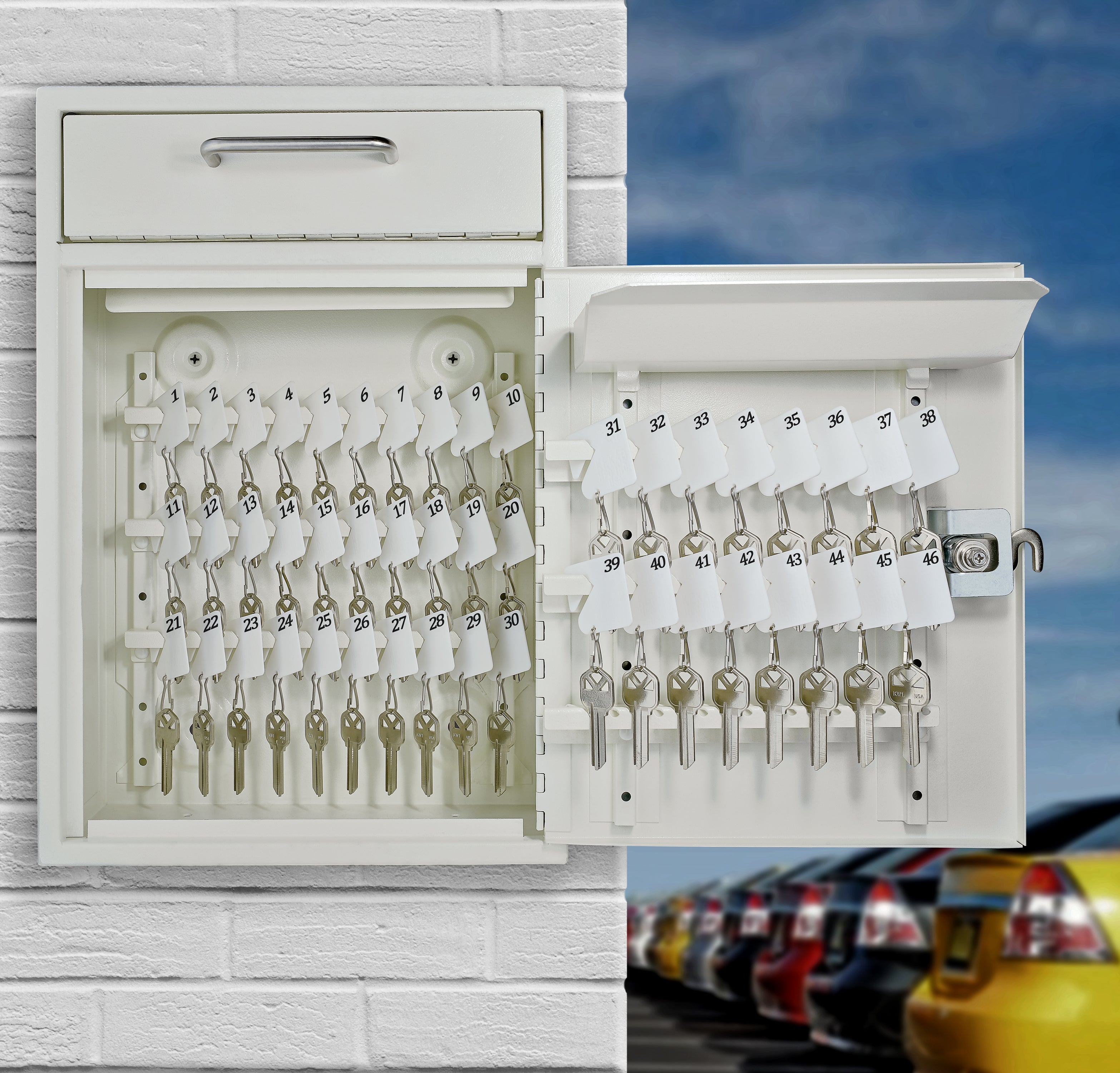 Mail Boss Key Boss Locking Security Key Drop Box - 105 Key Holders