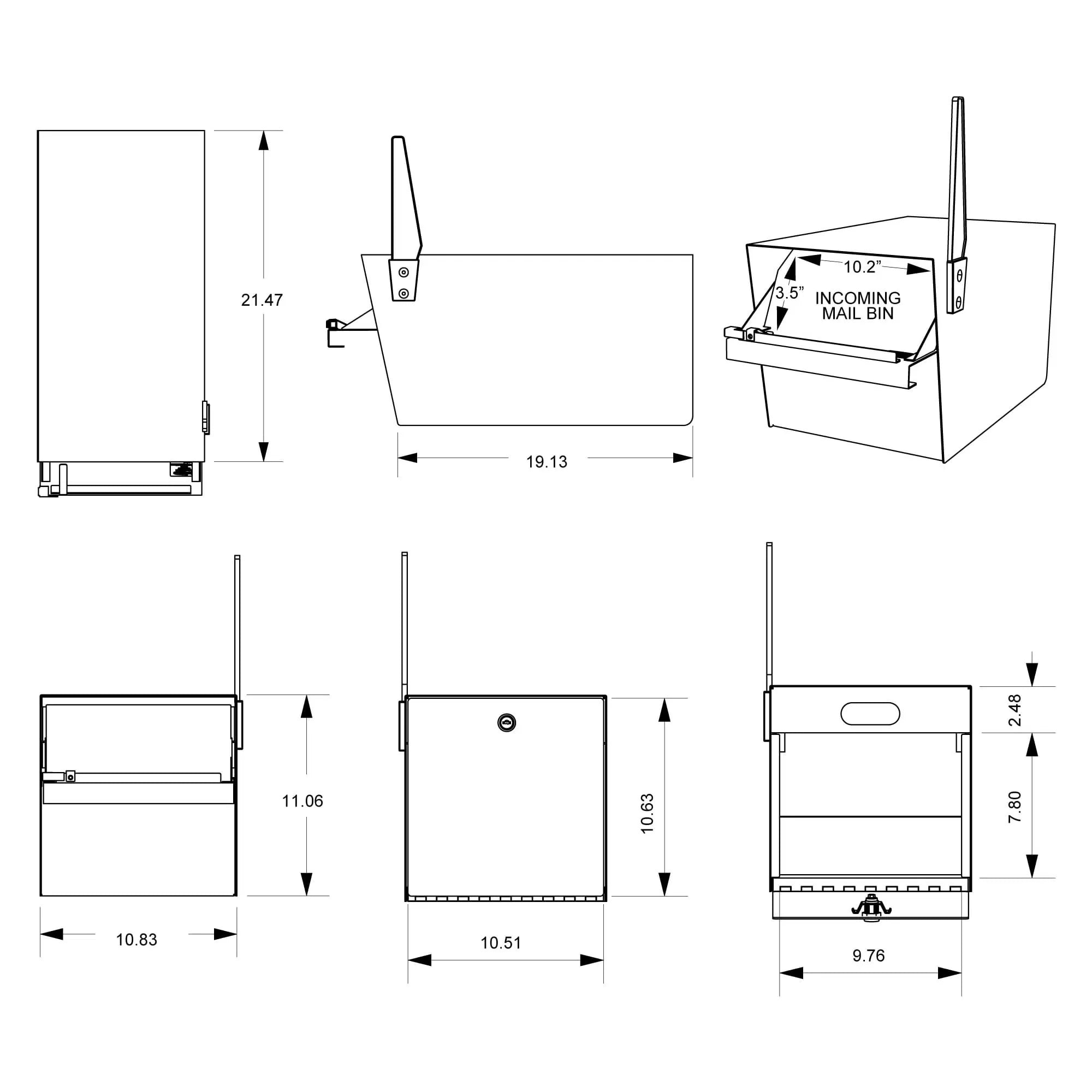 Mail Boss Mail Manager Street Safe - Rear Locking Mailbox