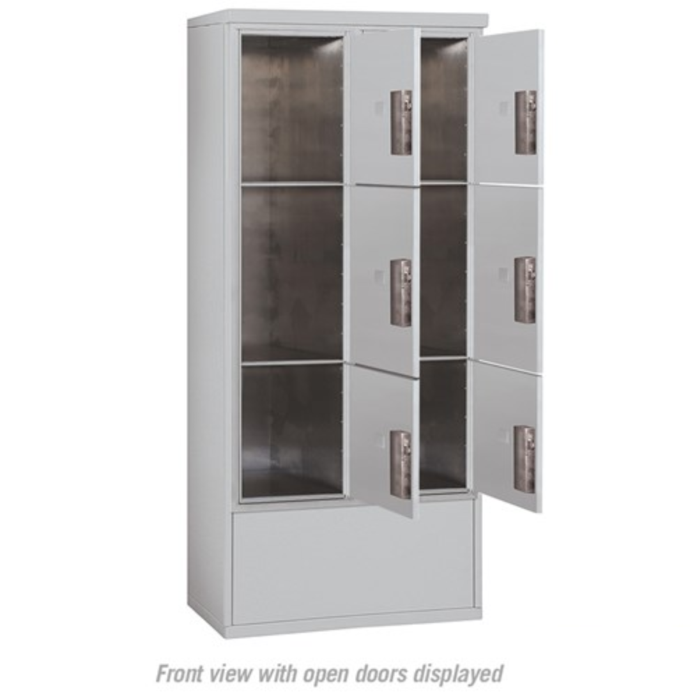 Maximum Height Free-Standing 4C Horizontal Parcel Locker | 6 Parcel Lockers with Private Access