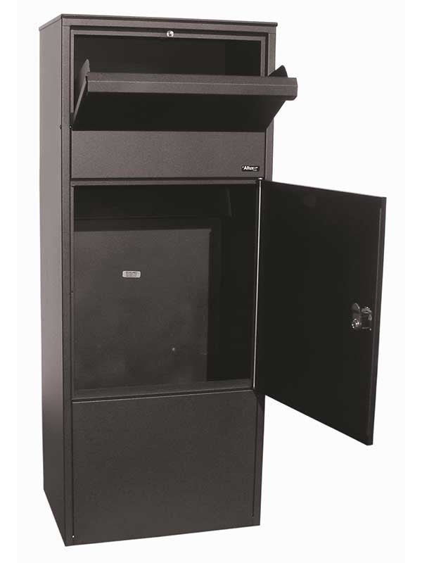 Qualarc Alx-800-Bk Allux Steel Locking Mail Parcel Box - Black