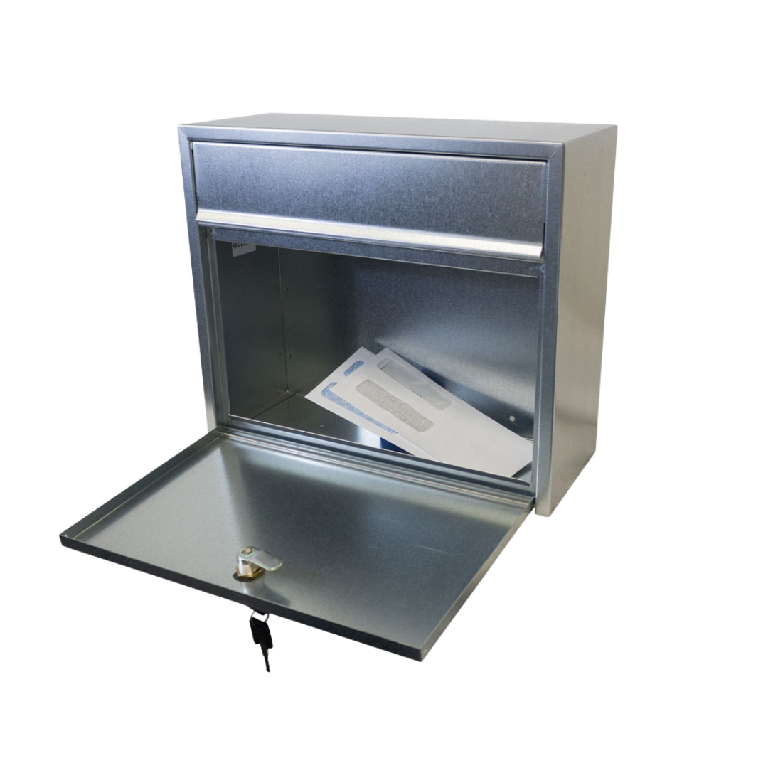 Qualarc ALX-LT150-BK Allux Locking Wall Mount Mailbox - Black