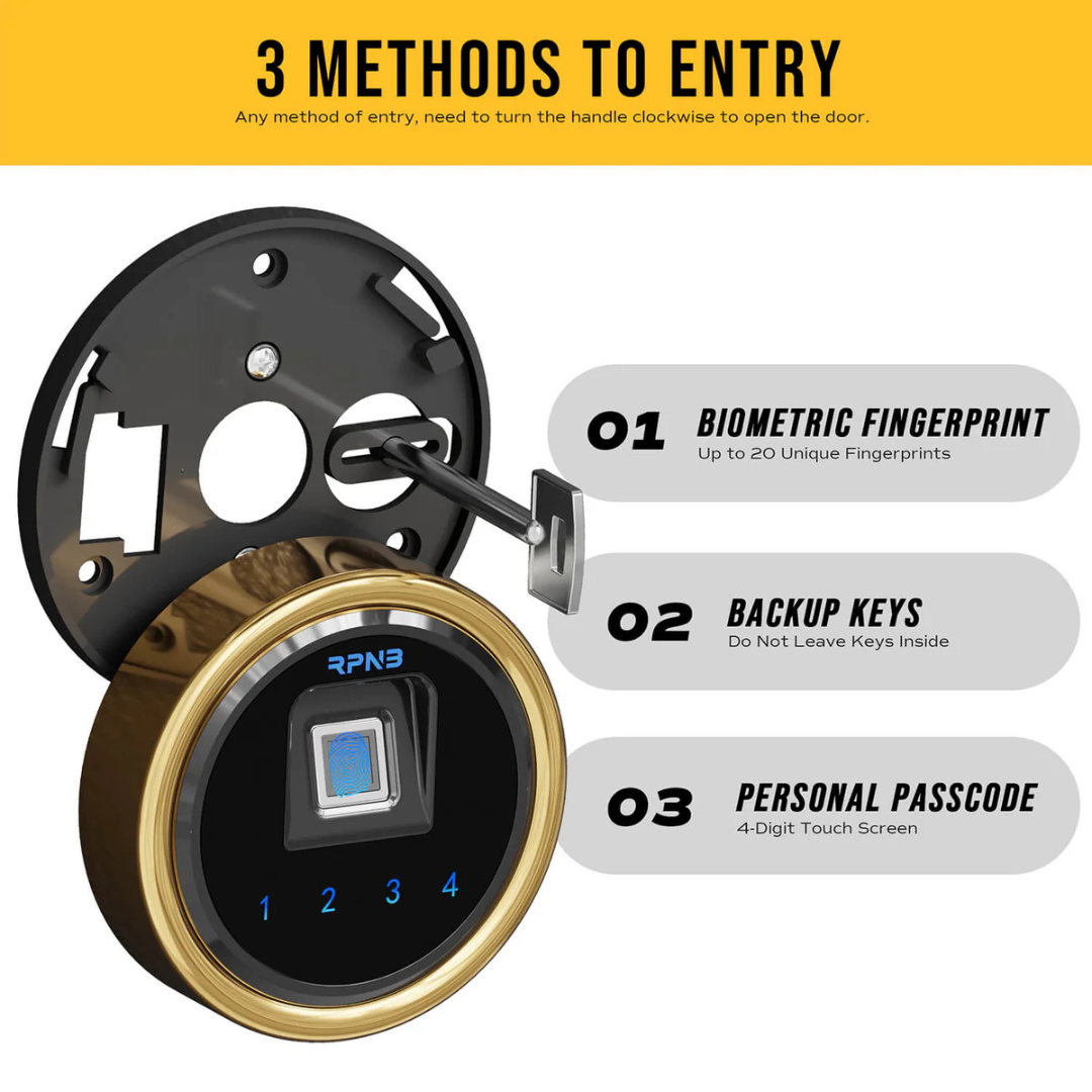 RPNB RPFS10-B 10 Gun Fireproof & Biometric Digital Safe for Rifles and Pistols