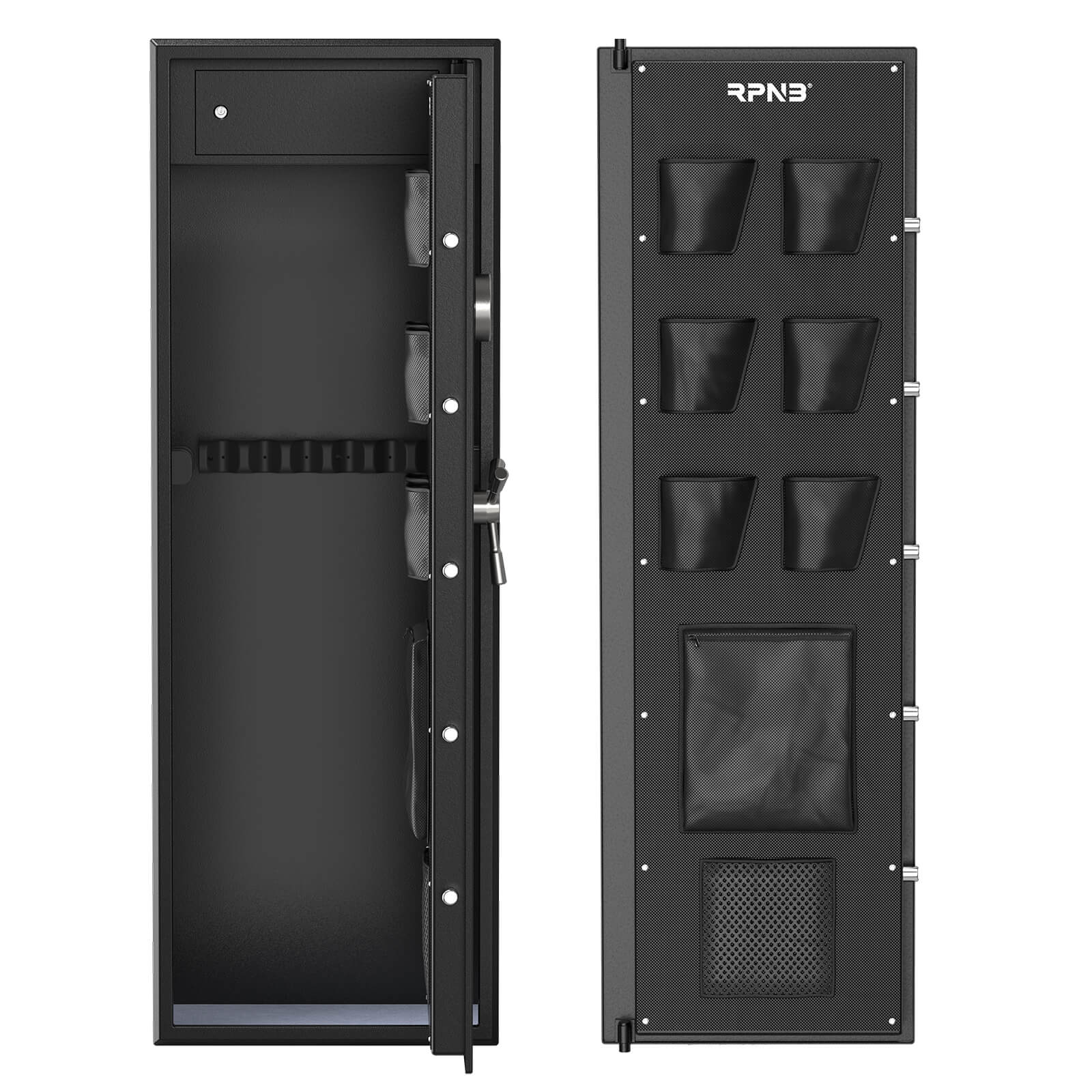 RPNB 10 Rifle Gun Quick Access Safe, Electronic Long Gun Safe with Separate Pistol & Ammo Area-RP10FR