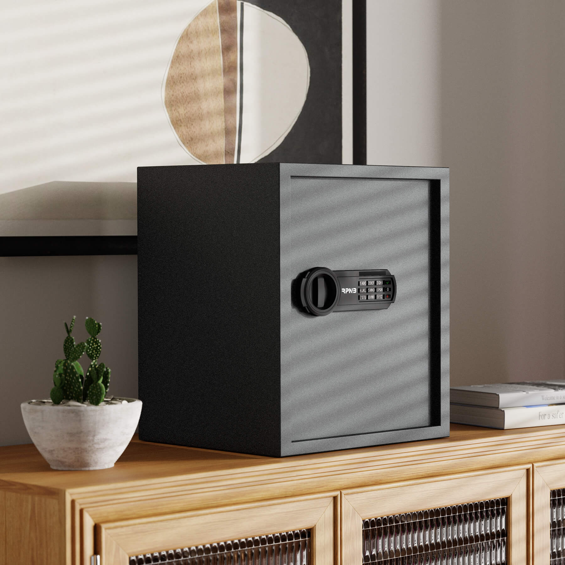 RPNB Home Storage Safe with Two Security Live Bolts, Small Jewelry Safe Lock Box - RP42ESA
