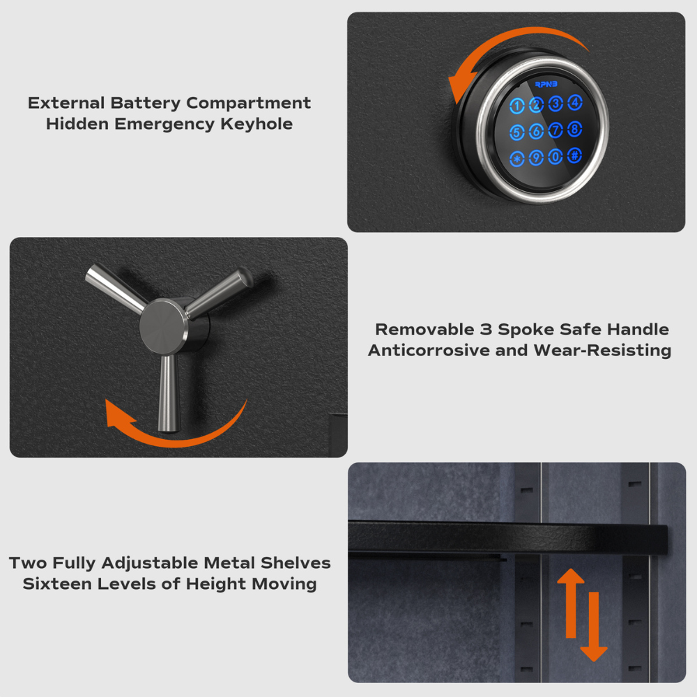 RPNB RPEFS66 Digital Keypad Fireproof Safe | 2.12 Cubic Feet