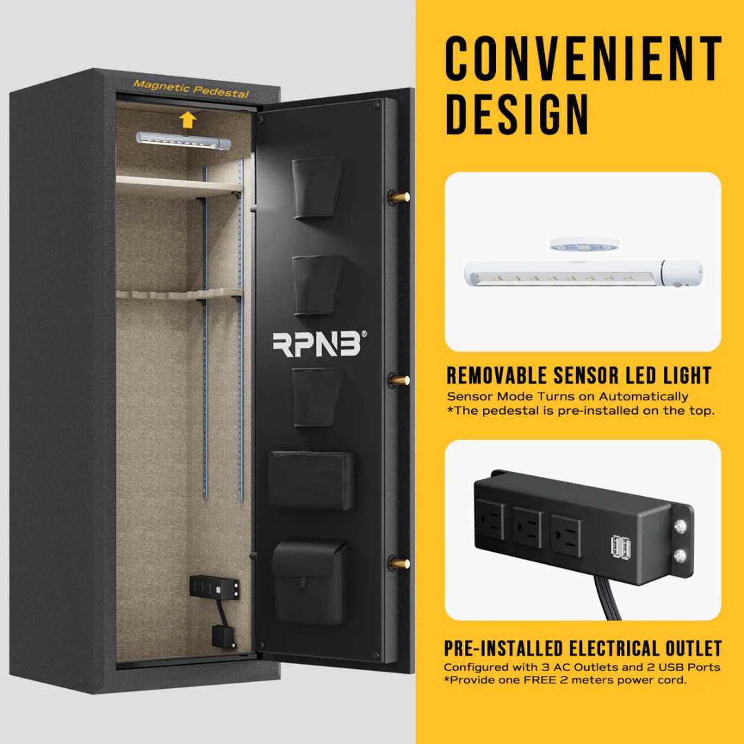 RPNB 14 Gun Fireproof Biometric Digital Safe (Black) RPFS14-B