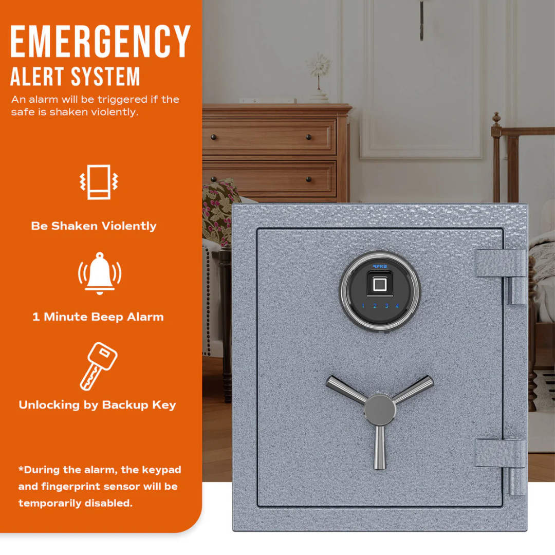 RPNB Grey Deluxe Fireproof Safe with Smart Touchscreen Keypad - RPFS40G