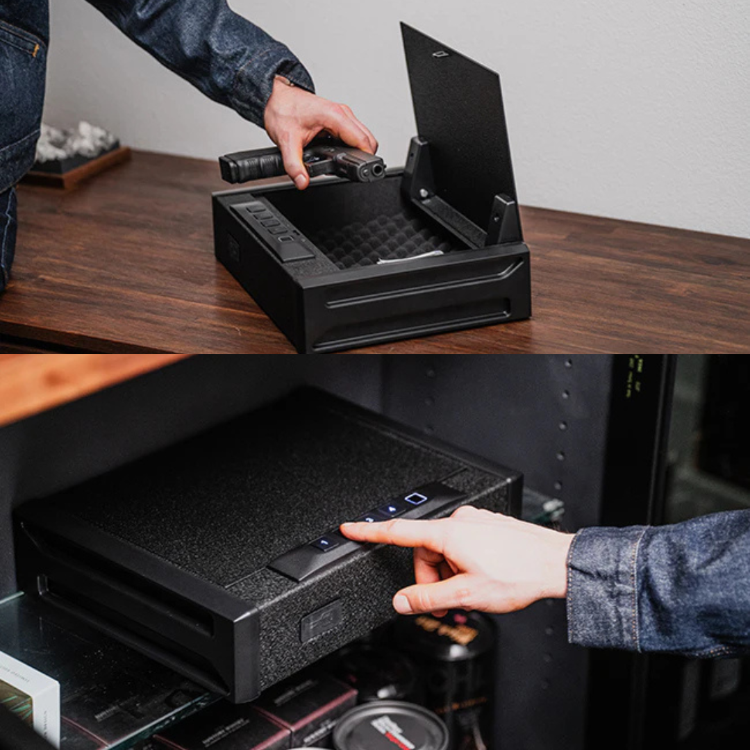 RPNB Pistol Safe with Biometric Fingerprint Lock for 2 Pistols, RP19001F
