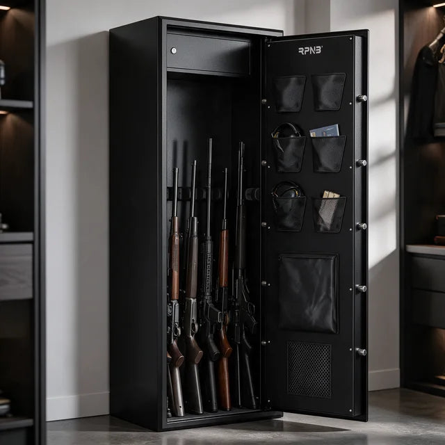 RPNB RP10FR Biometric Large 10 Gun Cabinet with Quick Access Electronic Digital Lock