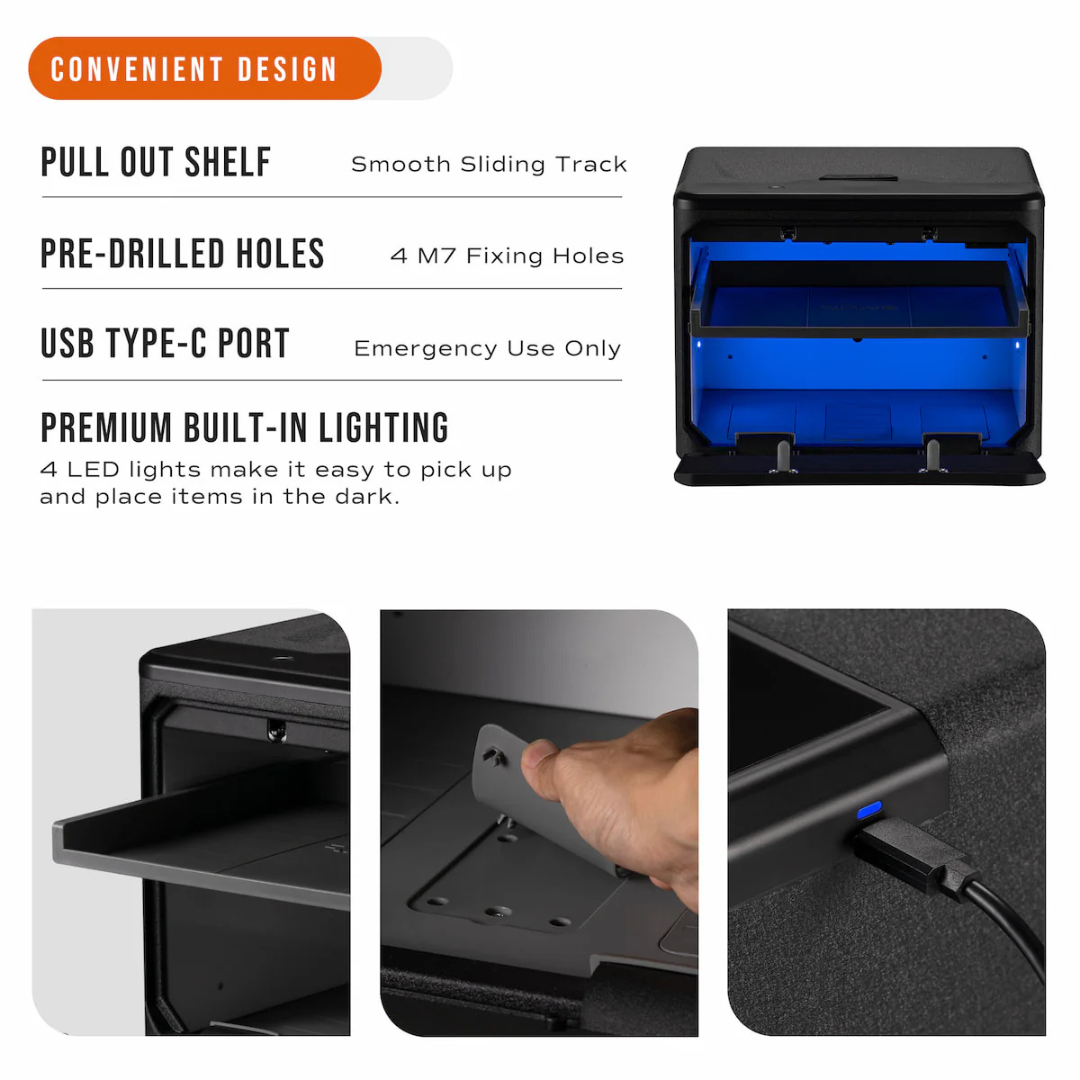 RPNB RP2009 High Capacity Dual-Layer Fingerprint Handgun Safe