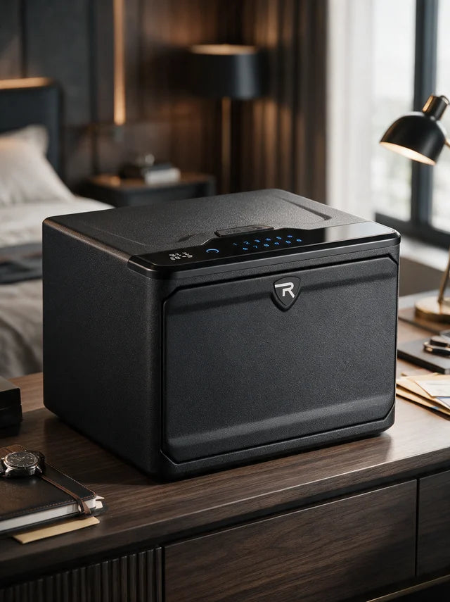 RPNB RP2009 High Capacity Dual-Layer Fingerprint Handgun Safe with Biometric Scanner