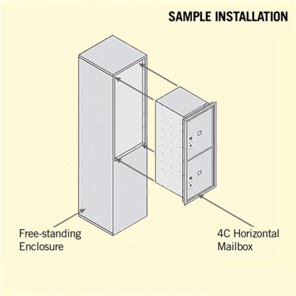 Salsbury 10 Door High Free-Standing 4C Horizontal Parcel Locker | 2 Parcel Lockers with Private Access