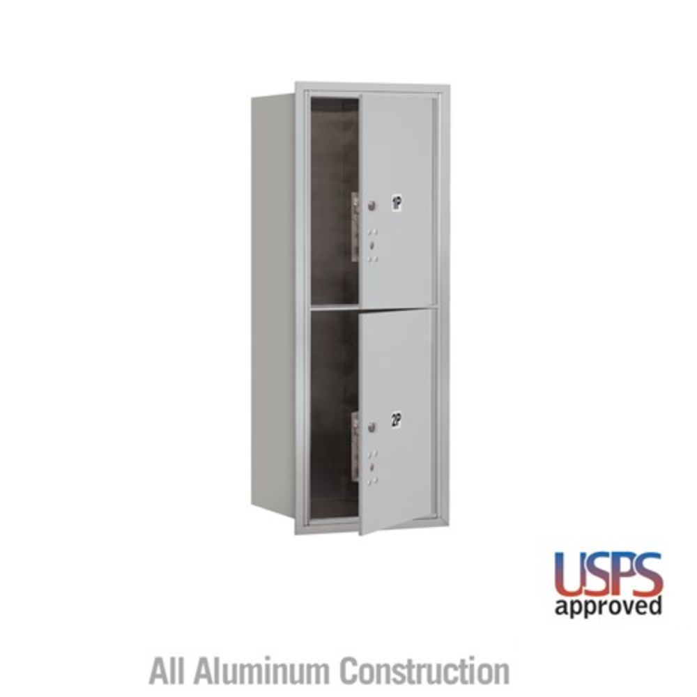 Salsbury 10 Door High Recessed Mounted 4C Horizontal Parcel Locker | 2 Parcel Lockers  with USPS Access - Front Loading