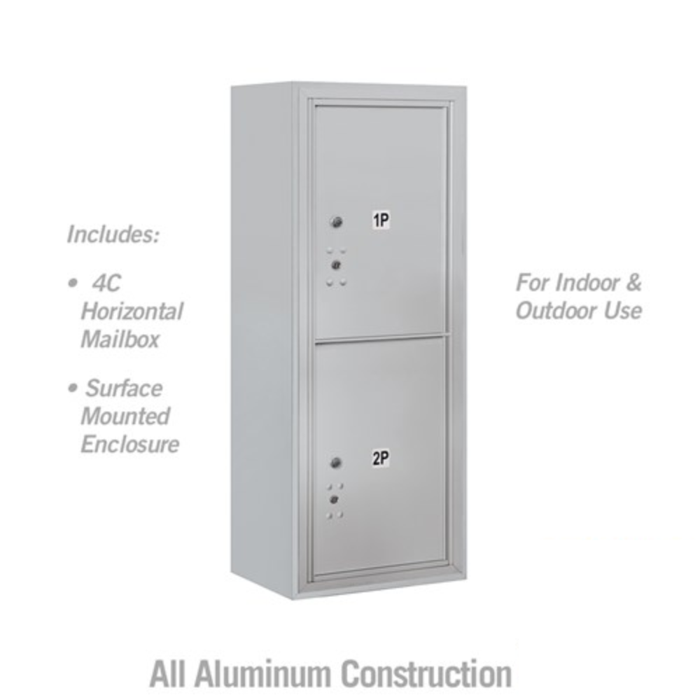 Salsbury 10 Door High Surface Mounted 4C Horizontal Parcel Locker | 2 Parcel Lockers  with Private Access