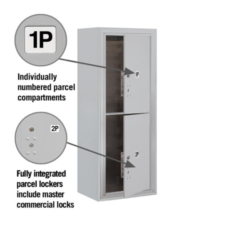 Salsbury 10 Door High Surface Mounted 4C Horizontal Parcel Locker | 2 Parcel Lockers  with Private Access