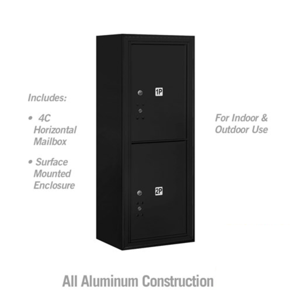 Salsbury 10 Door High Surface Mounted 4C Horizontal Parcel Locker | 2 Parcel Lockers  with Private Access