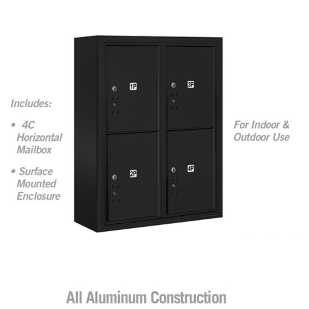 Salsbury 10 Door High Surface Mounted 4C Horizontal Parcel Locker | 4 Parcel Lockers with Private Access