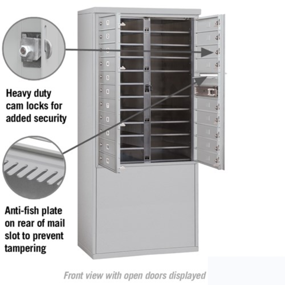 Salsbury 11 Door High Free-Standing 4C Horizontal Mailbox | 20 Doors  with Private Access