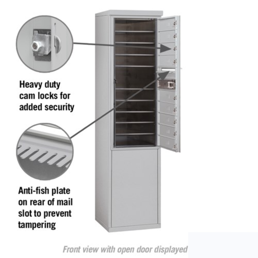 Salsbury 11 Door High Free-Standing 4C Horizontal Mailbox | 9 Doors  with Private Access
