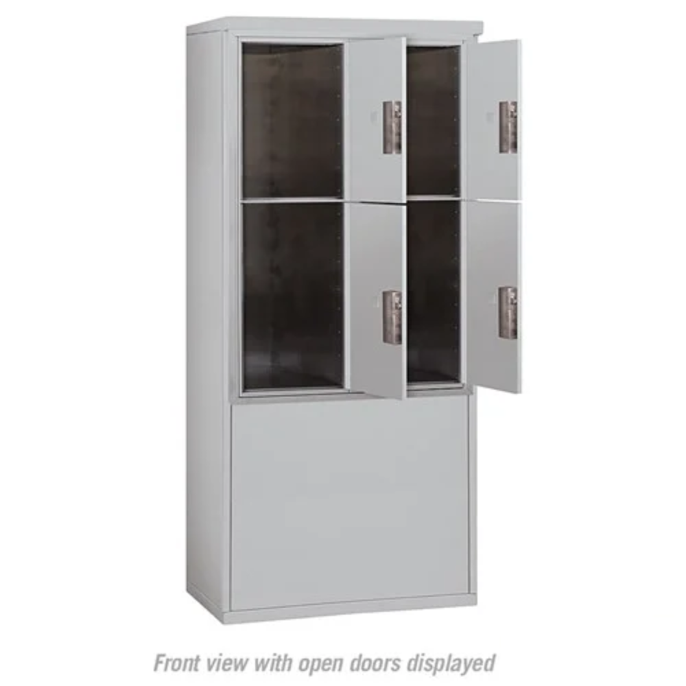 Salsbury 11 Door High Free-Standing 4C Horizontal Parcel Locker | 4 Parcel Lockers  with Private Access