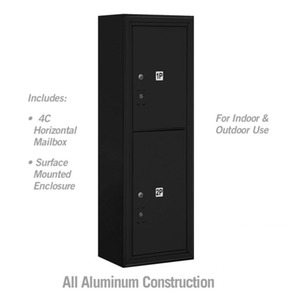 Salsbury 11 Door High Surface Mounted 4C Horizontal Parcel Locker | 2 Parcel Lockers  with Private Access
