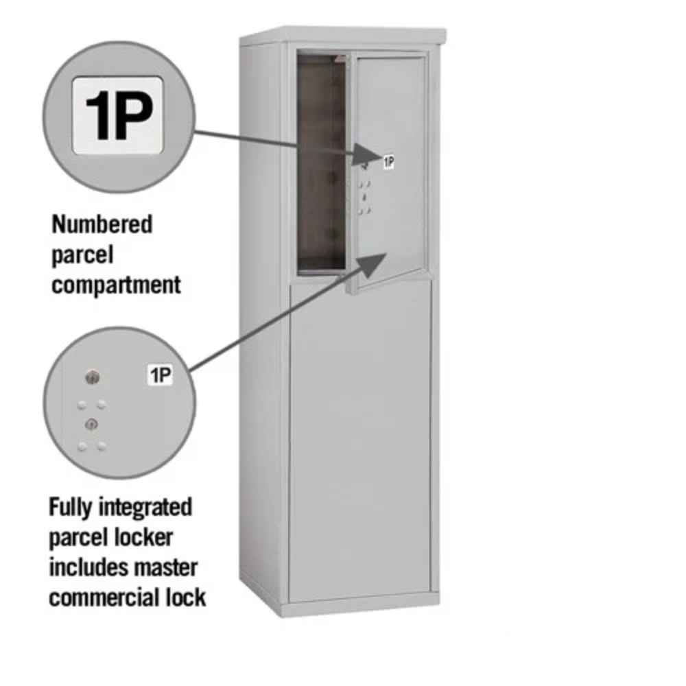 Salsbury 6 Door High Free-Standing 4C Horizontal Parcel Locker | 1 Parcel Locker with Private Access