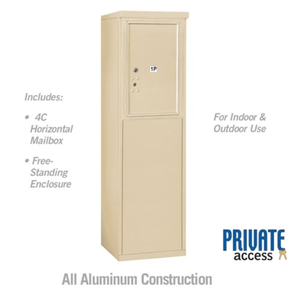 Salsbury 6 Door High Free-Standing 4C Horizontal Parcel Locker | 1 Parcel Locker with Private Access