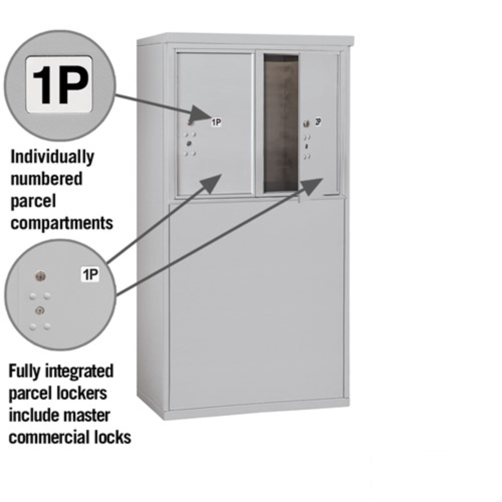 Salsbury 6 Door High Free-Standing 4C Horizontal Parcel Locker | 2 Parcel Lockers  with Private Access