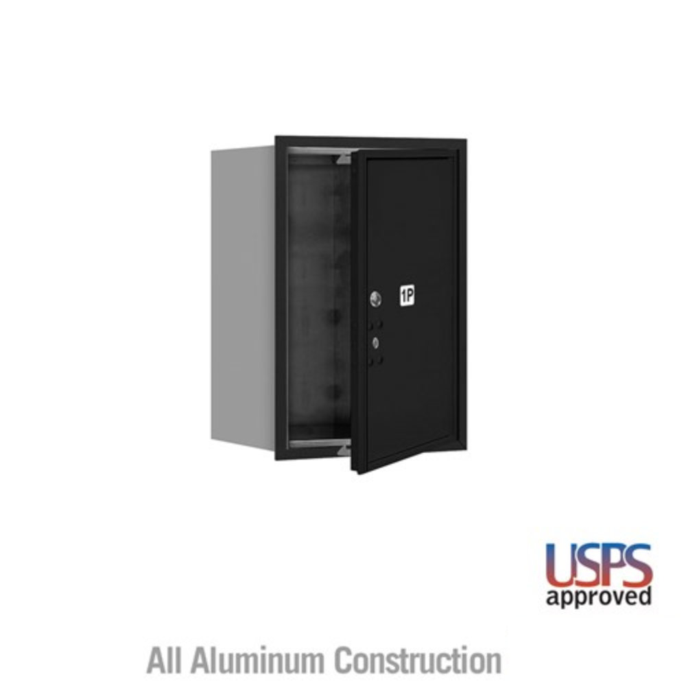 Salsbury 6 Door High Recessed Mounted 4C Horizontal Parcel Locker | 1 Parcel Locker with USPS Access - Front Loading