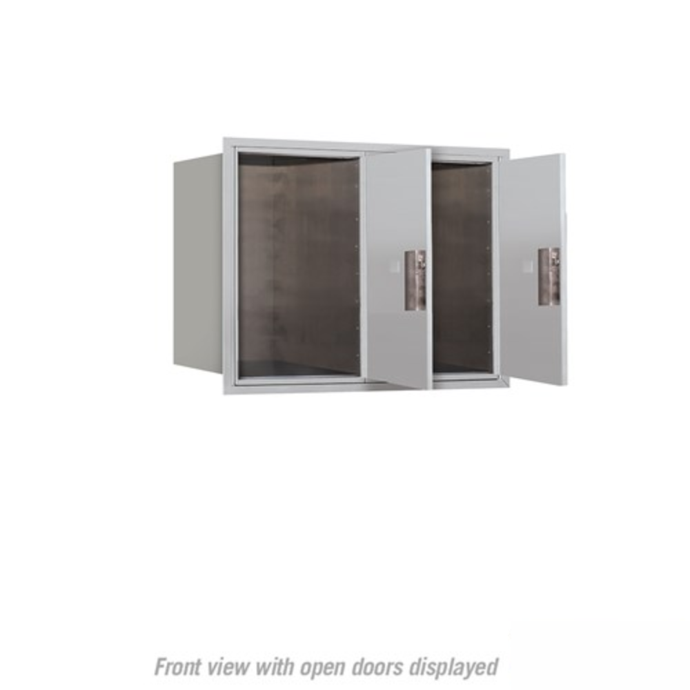 Salsbury 6 Door High Recessed Mounted 4C Horizontal Parcel Locker | 2 Parcel Lockers with USPS Access - Front Loading