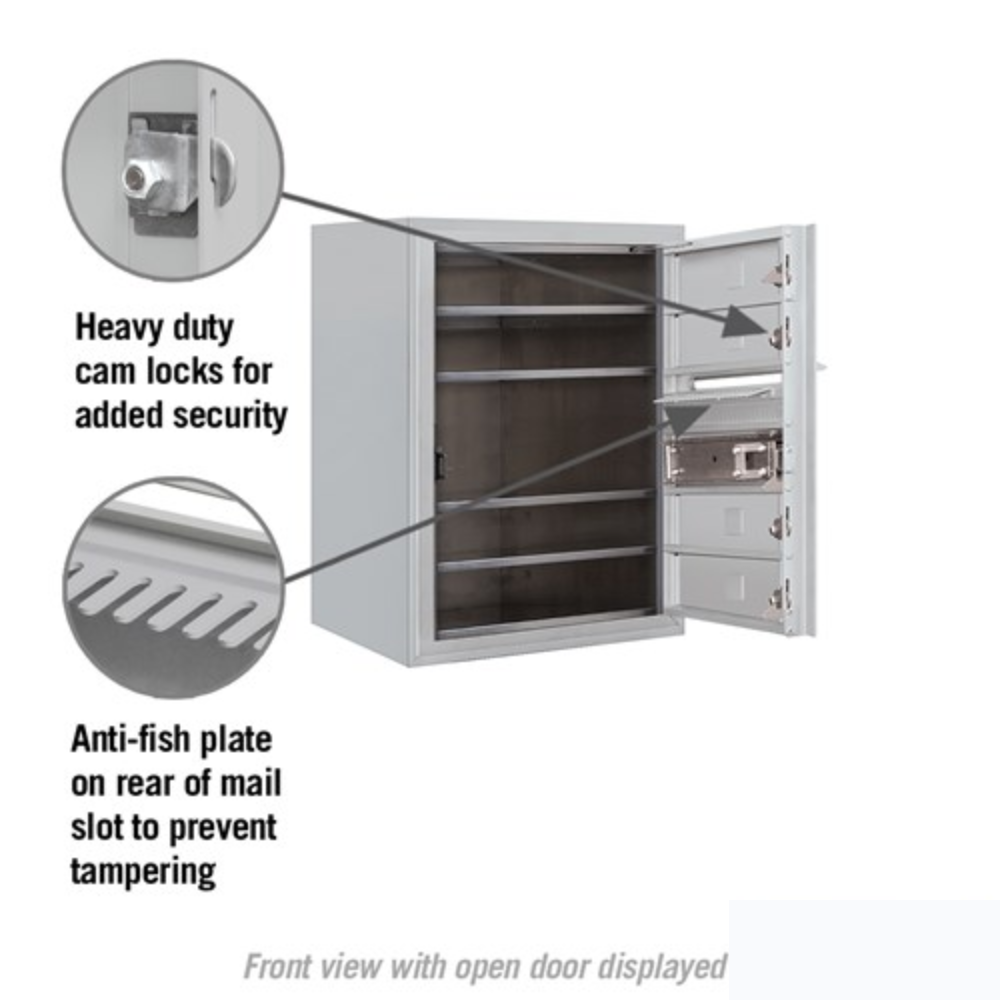 Salsbury 6 Door High Surface Mounted 4C Horizontal Mailbox | 4 Doors with Private Access