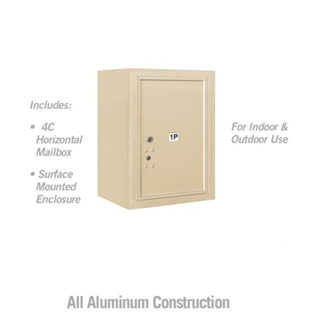 Salsbury 6 Door High Surface Mounted 4C Horizontal Parcel Locker | 1 Parcel Locker  with Private Access