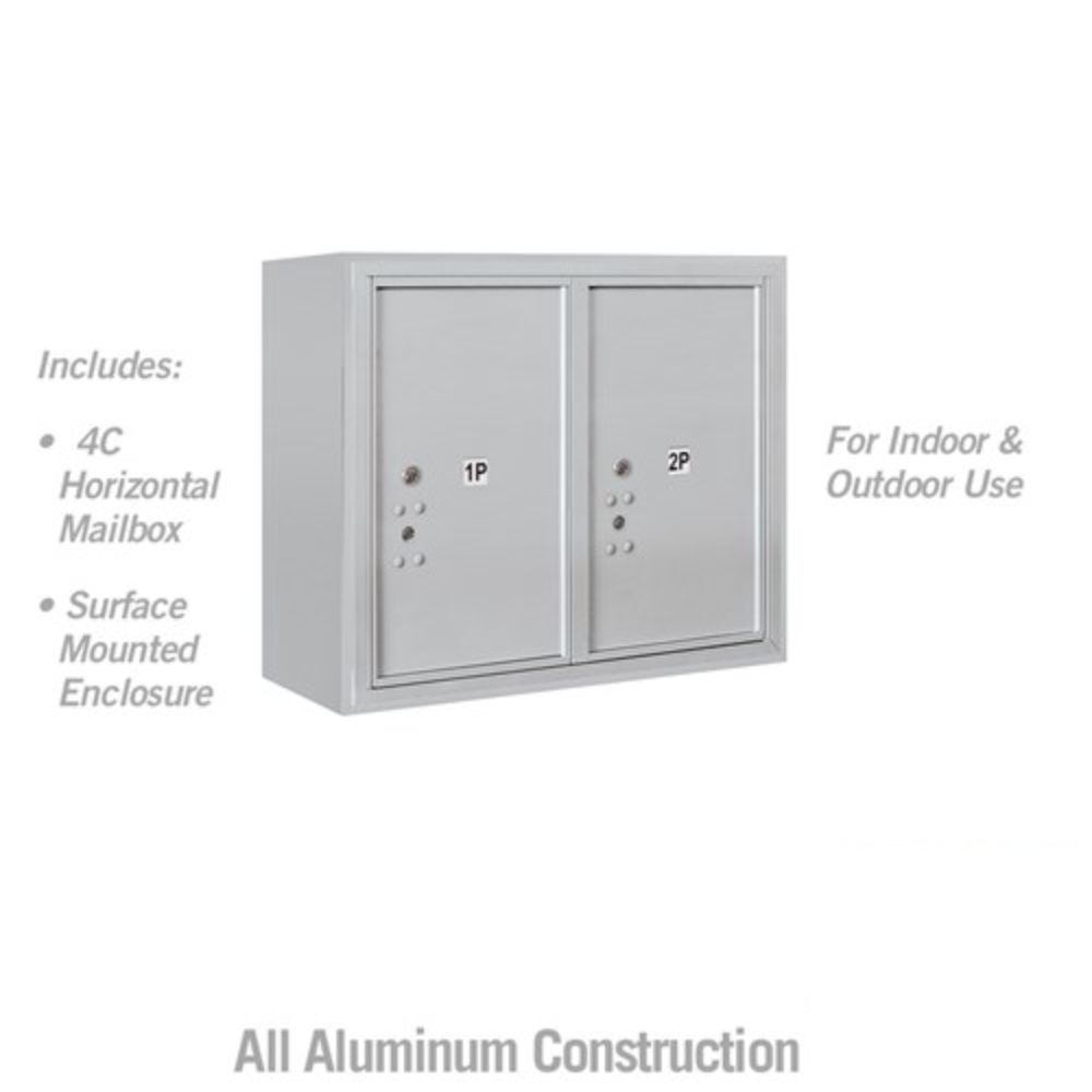 Salsbury 6 Door High Surface Mounted 4C Horizontal Parcel Locker | 2 Parcel Lockers with Private Access