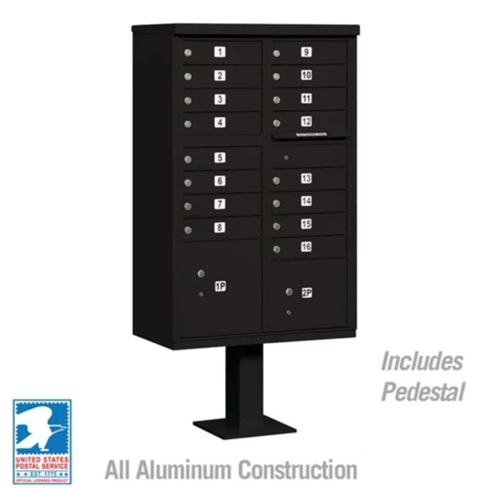 Salsbury Cluster Box Unit  | 16 Doors and 2 Parcel Lockers with USPS Access – Type 3