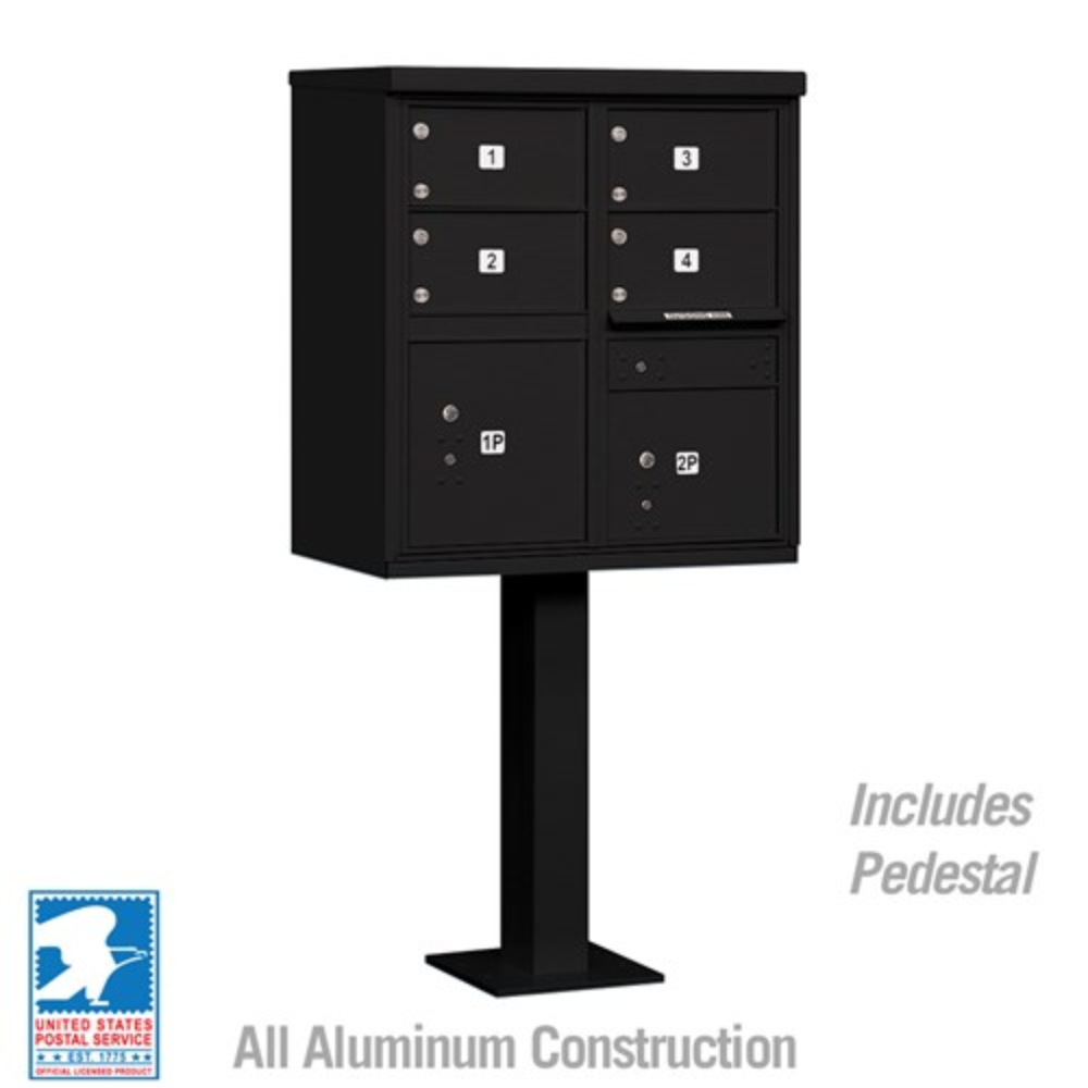 Salsbury Cluster Box Unit | 4 Doors and 2 Parcel Lockers with USPS Access – Type 5